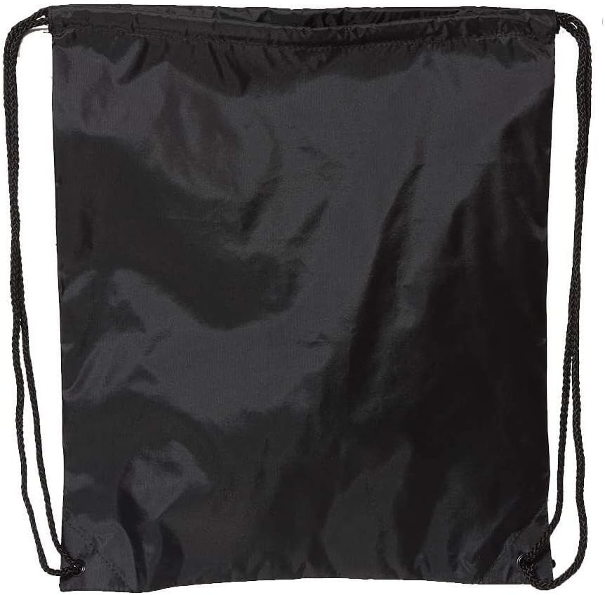 Liberty Bags Large Drawstring Backpack, One Size, BLACK