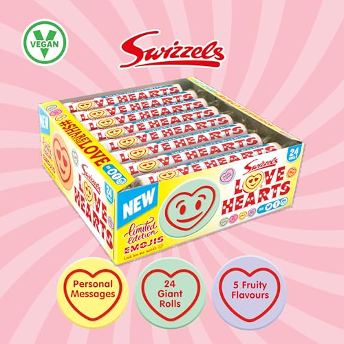 Swizzels Giant Love Heart Rolls x 24