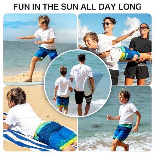 Image of Kanu Surf Boys' Toddler Troy Stripe Swim Trunks