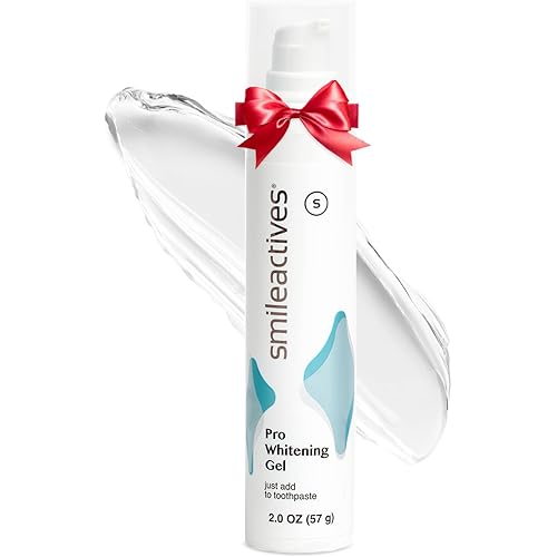 Smileactives Teeth Whitening Gel for Toothpaste with Clinical-Grade Hydrogen Peroxide, Tooth Stain Remover for White Teeth, Dentist Quality Pro Whitening Gel to Remove Coffee Stains, 2 oz Bottle