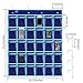 Gamenote Classroom Pocket Chart for Cell Phones Holder with Number Stickers & Hooks - Calculator Storage Student Wall Pouch for Teacher (30 Clear Pockets, Blue)