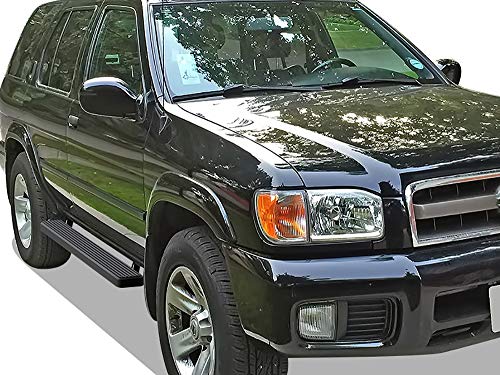 Estribos negros APS Premium 4 pulgadas para Nissan Pathfinder 99-04 miniatura 2