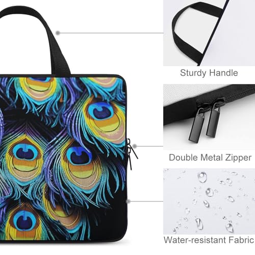 Housse ordinateur 15 pouces antichoc paon pochette PC portable