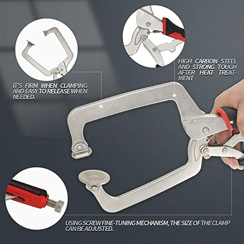 Monster & Master 15" C-Clamp Locking Pliers With Swivel Pads, 2-Piece, Mm-Cp-006X2 #TOP2