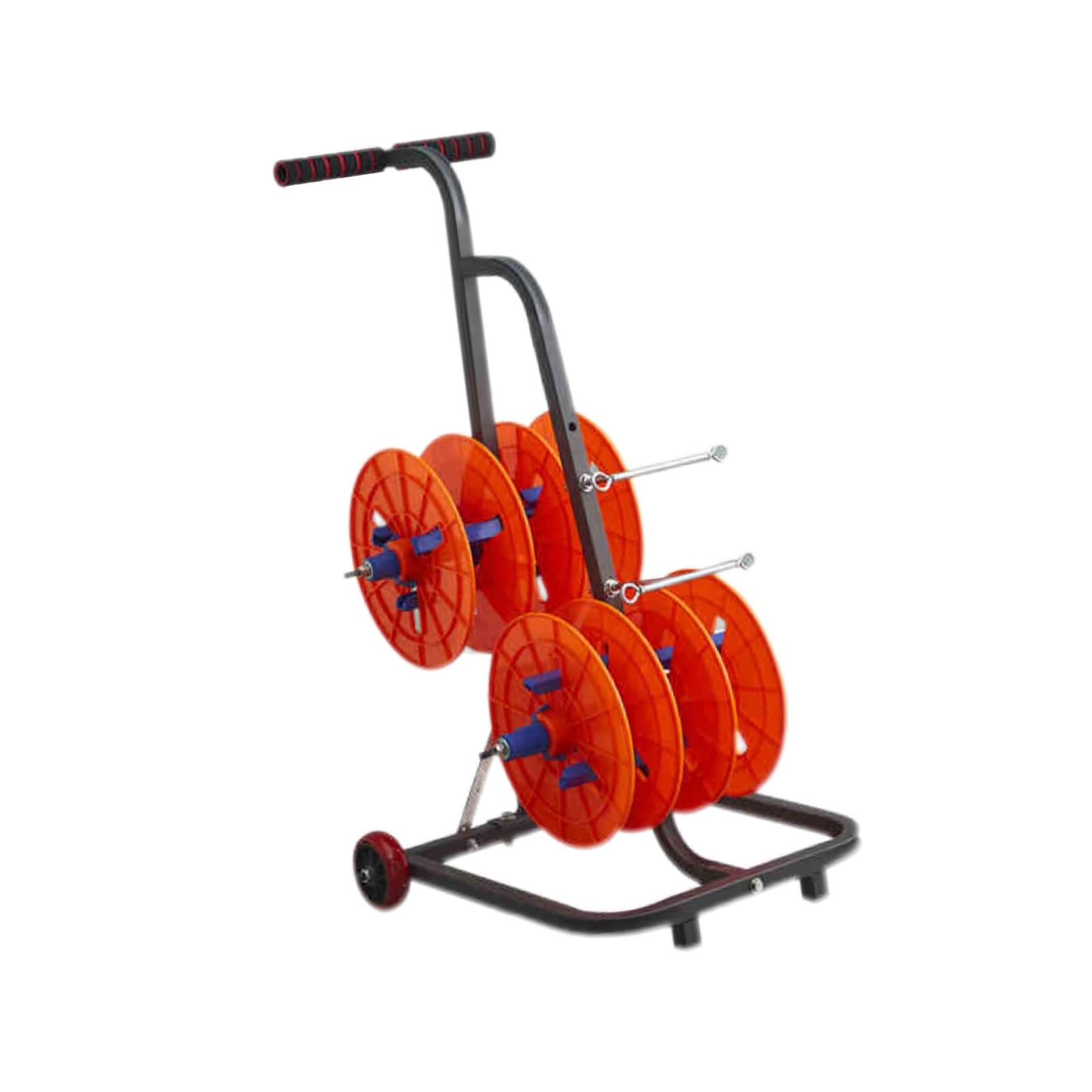 Dispensador de alambre de bobina múltiple antienredos con soportes móviles