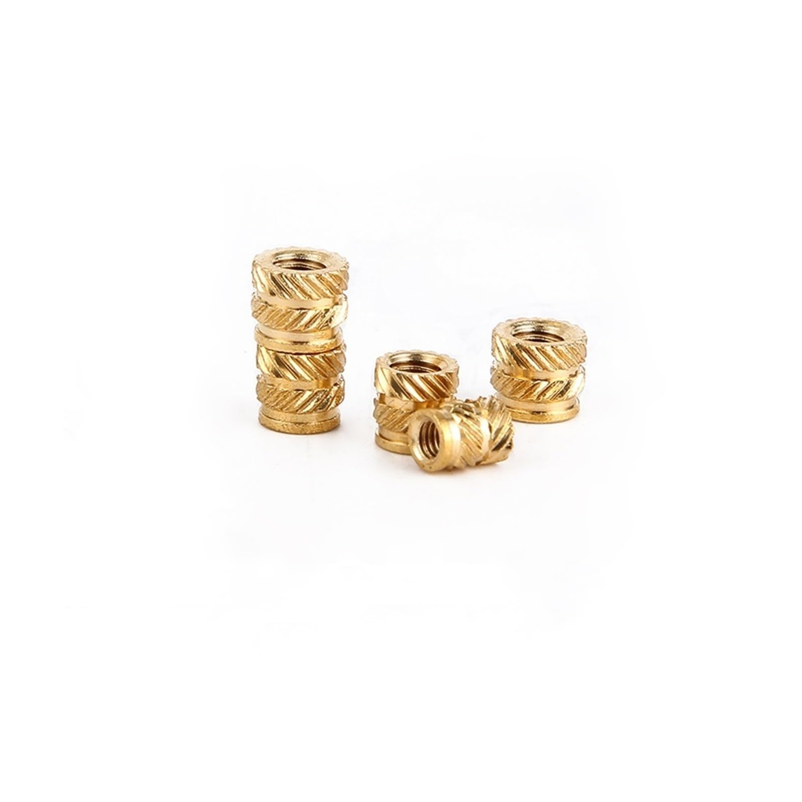 Kangsiyu 50PCS Heat Set Insert Nut Female Thread Brass Knurled Inserts Nuts Embed Parts Pressed Fit Into Holes for 3D Printing M3(M3 x D4.6 x L3.0)