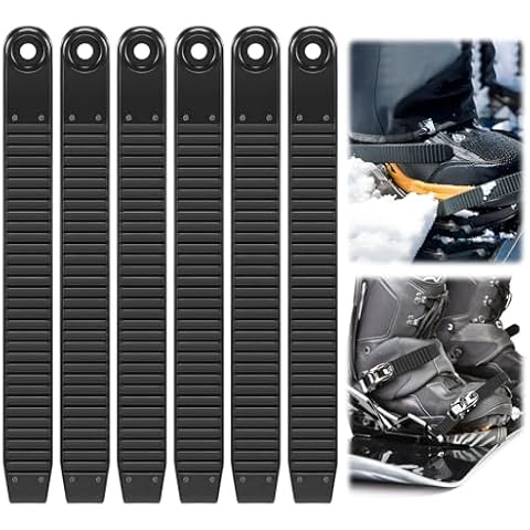 6Pcs Snowboard Ankle Ladder Strap Binding, 7.9 x 0.8 Inch Snowboard Binding Straps Replacement Snowboard Fixing Strap Cover