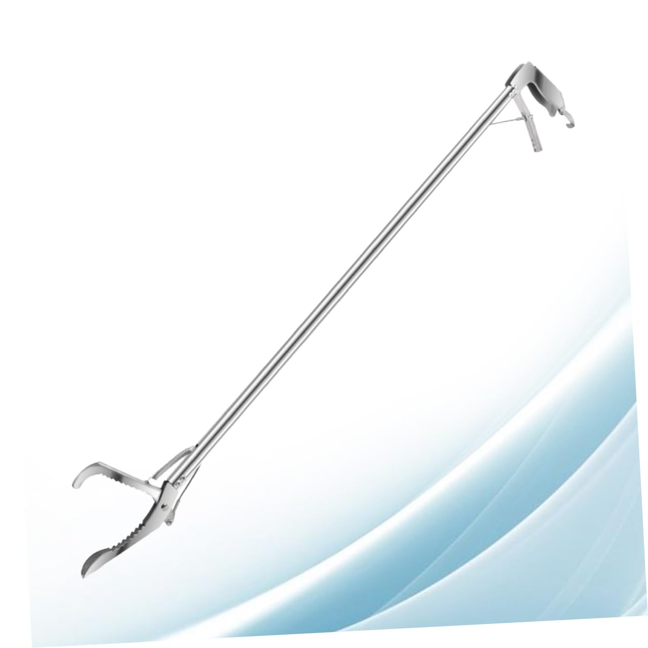 Schlangenfangwerkzeug Selbstverriegelnd 1 Stück 1 Meter Edelstahl Silber