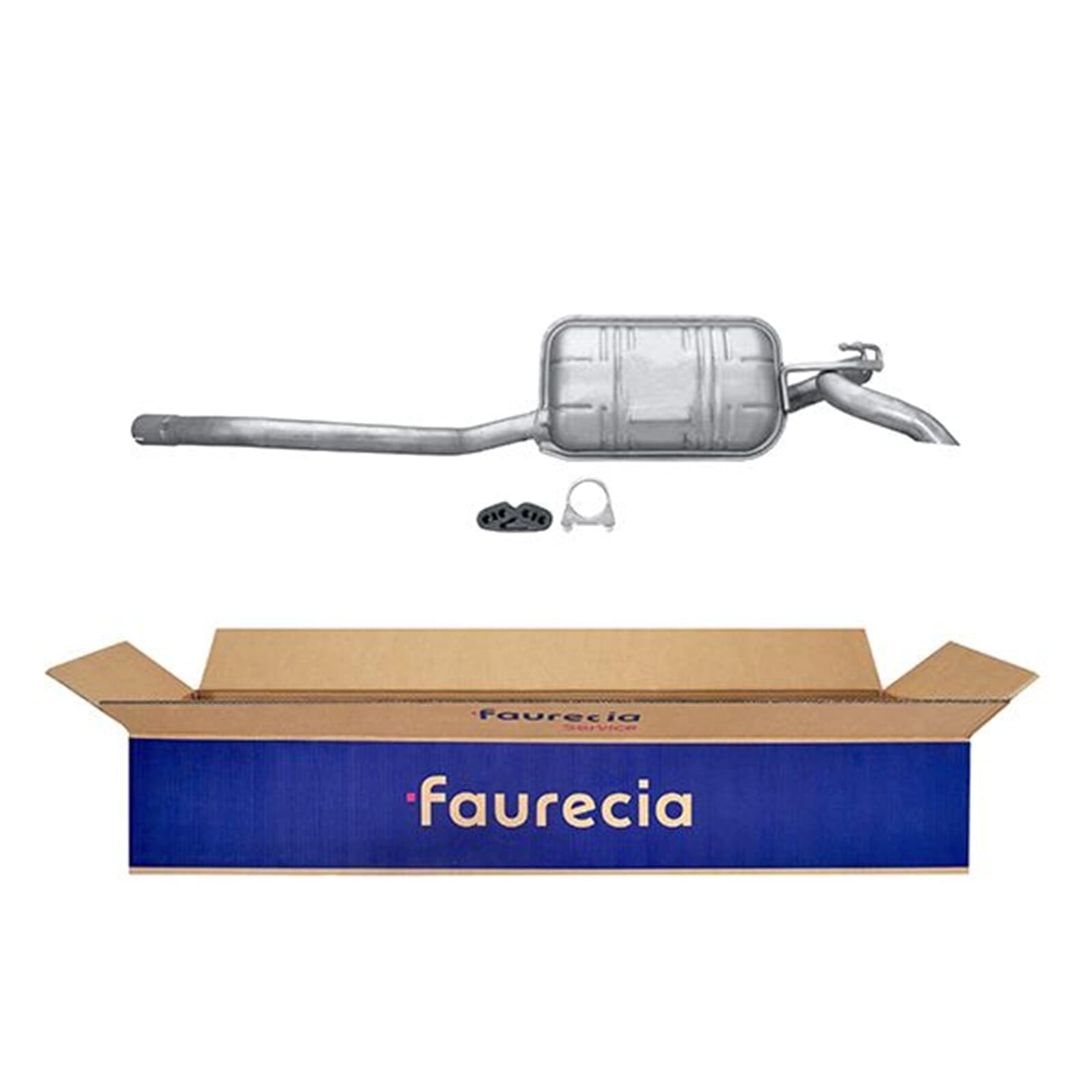 HELLA 8LD 366 031-651 Tłumik końcowy - Easy2Fit® Kit - z tyłu - jednoczęściowy - Komplet z elementami do montażu