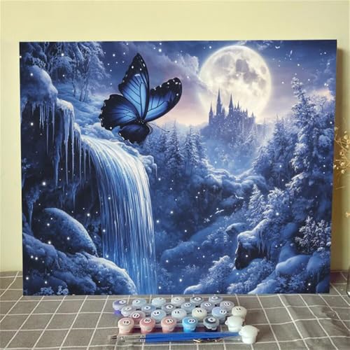 DIY painting by numbers kits mariposa lienzo 50x70cm pintura acrílica adultos 2
