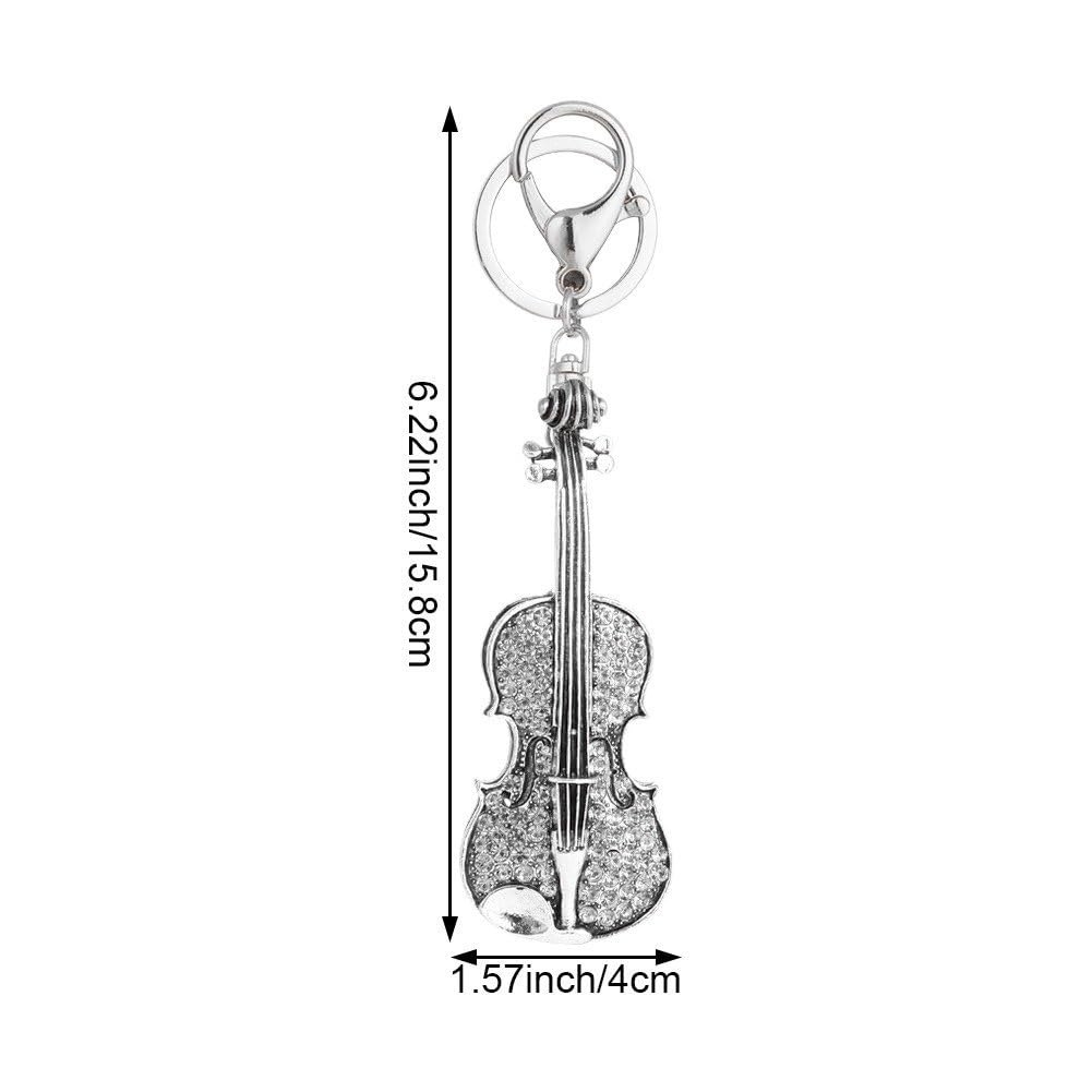 Leren viool sleutelhanger - kleine viool sleutelhanger - muziekinstrument sleutelhanger, sleutelhanger sieraden, tas hanger voor muziekliefhebber, Cello, Refer to description