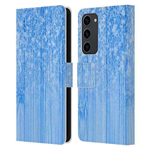 Housse cuir Samsung S23+ 5G avec rangements cartes et support vidéo Bleu Bamboo PLdesign