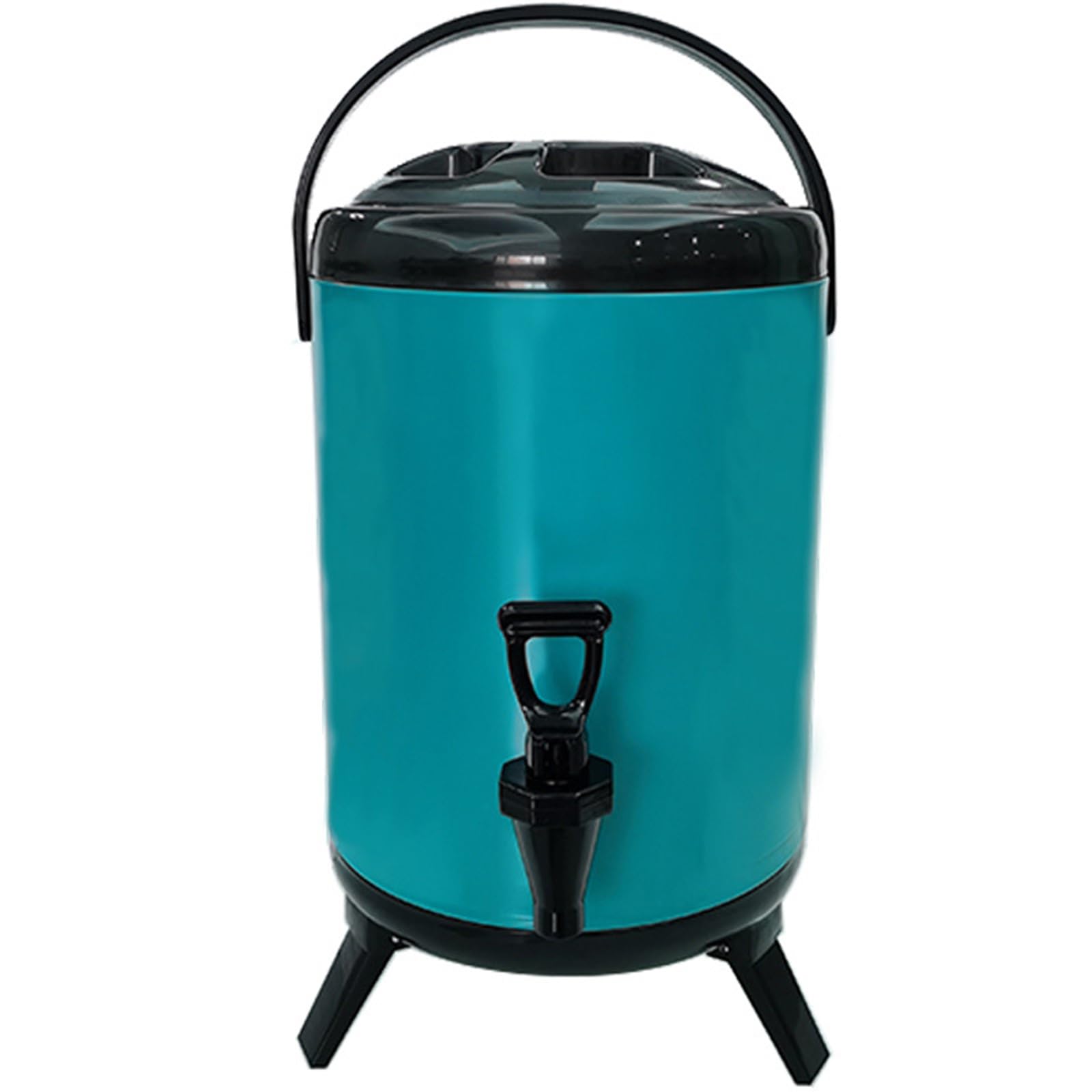 Dispensador de bebidas aislado con espiga para servir bebidas frías y calientes en fiestas y eventos