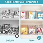 Vtopmart 4Pack Large Stackable Kitchen Pantry Storage Drawers, Clear Organizer Bins with Handles, Acrylic Drawer Organizers for Kitchen Pantry, Bathroom Undersink, Cabinet Organization and Storage - Image 5