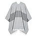 Tazhmily Women Shawl Wrap Poncho Cape Cardigan Open Front Coat Warm Scarf for Spring Fall Winter Cold Weather Days (Light Grey)