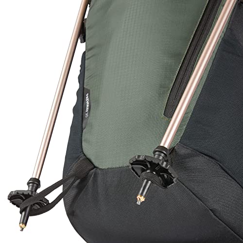 Image of High Sierra Pathway 2.0 Backpack with Hydration Storage Sleeve, for Hiking, Biking, Camping, Traveling, Forest Green /Black, 30L