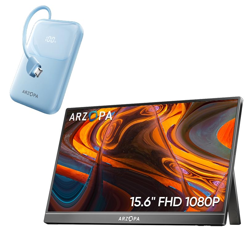 Amazon.com: ARZOPA 15.6 Portable Monitor & 10000mAh Power Bank