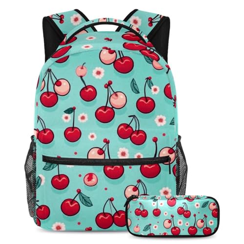 Ensemble cartable rose rouge cerise élégant et robuste pour une rentrée scolaire réussie
