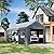 10x20ft Heavy Duty Carport, Reinforced Frame, Weatherproof Canopy with Roll-up Ventilated Windows & Sidewalls, Easy Assembly Portable Car Shelter for Garage/Storage/Party