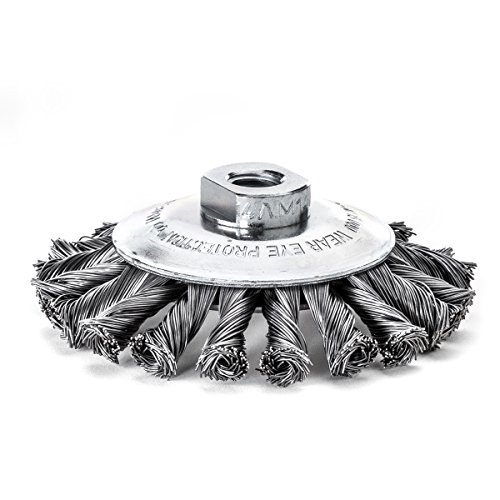 Conical Knot Brush 100mm M14 Bore 0.50 Steel Wire