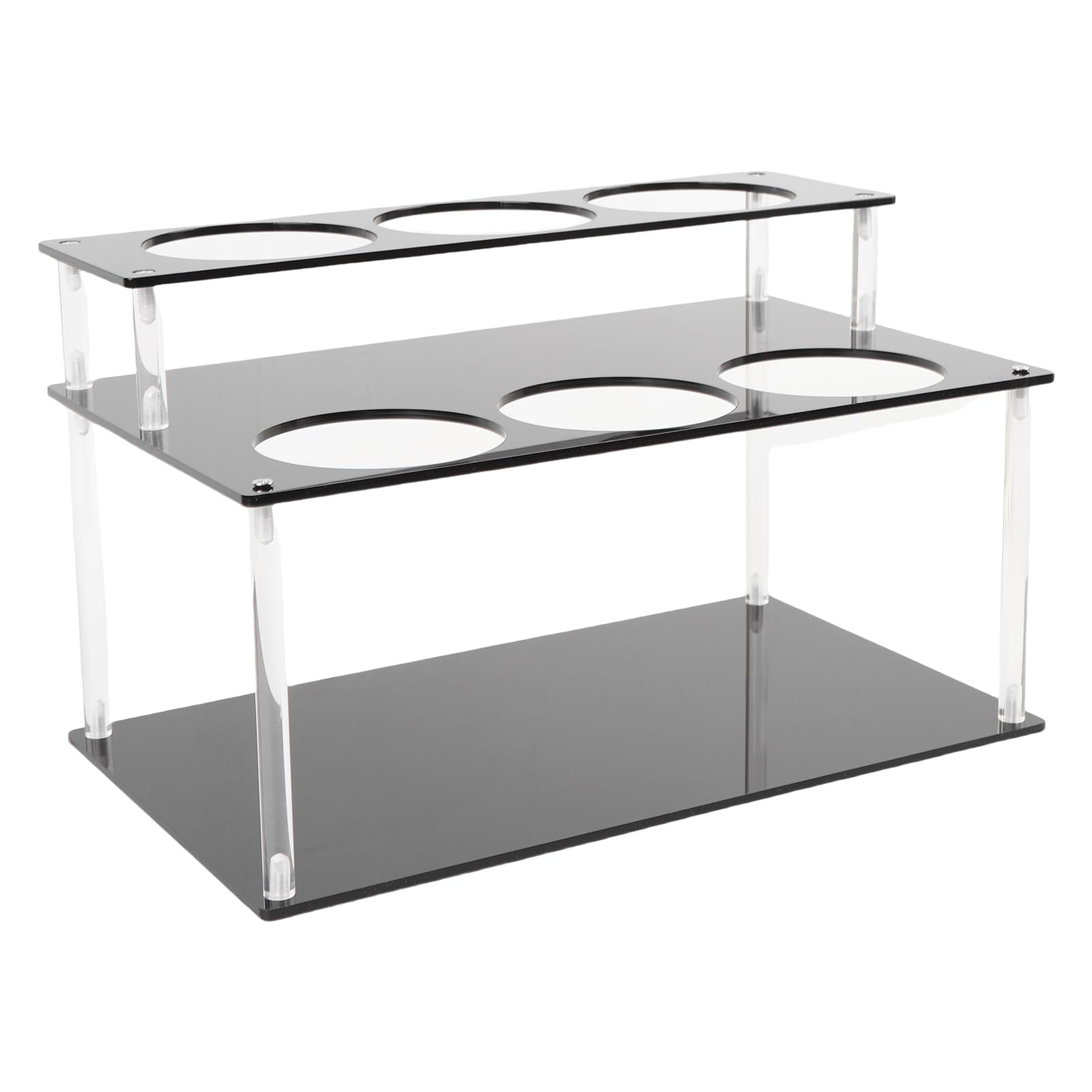 Espositore a 2 ripiani in acrilico efficiente per caffè e sciroppo per condimenti espositore per casa ristorante 32 x 19,1 x 18 cm