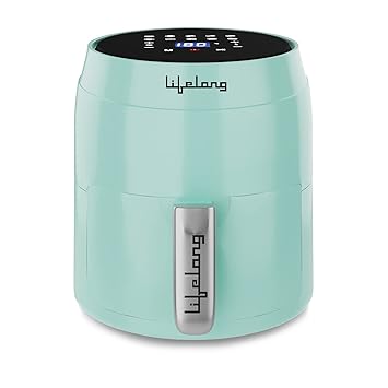 Lifelong LLHFD322 Digital Air Fryer with Touch control| 1400W| 3.5L Cooking Pan Capacity| 6 Pre-set Cooki