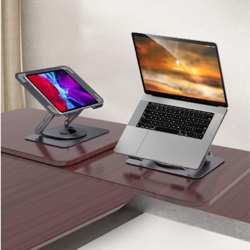 360° Rotation Book Stand Aluminum Alloy Reading Rack Gray Holder
