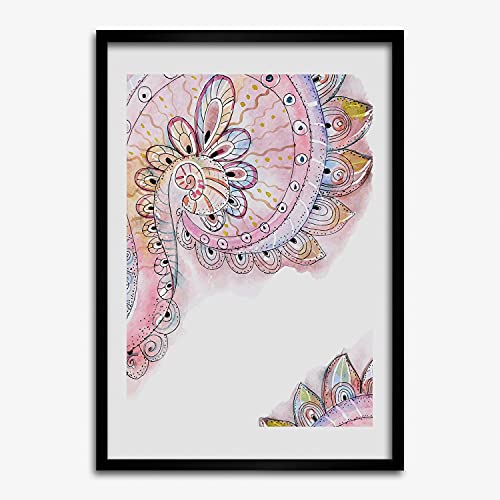 Cadre MDF 50x70 cm avec tableau abstrait moderne Tulup en bois pour affiche