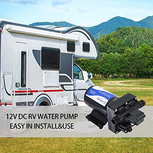 Image of 12V DC RV Fresh Water Booster Pump - 5 GPM, 70 PSI, Self Priming, Diaphragm Washdown Pump for Boats