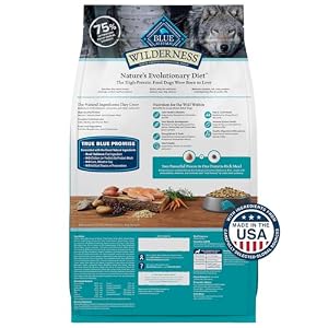 Blue Buffalo Wilderness Natural High-Protein Dry Food for Adult Dogs, with Wholesome Grains, Salmon, 28-lb bag. Blue Buffalo Wilderness Natural High Protein Dry Food for Adult Dogs with Wholesome Grains Salmon 28 lb bag