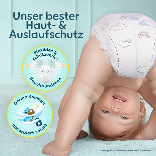 Pampers Premium Protection Größe 6, 168 Windeln, 13kg-18kg, unser Nr. 1 Haut- und Auslaufschutz 3