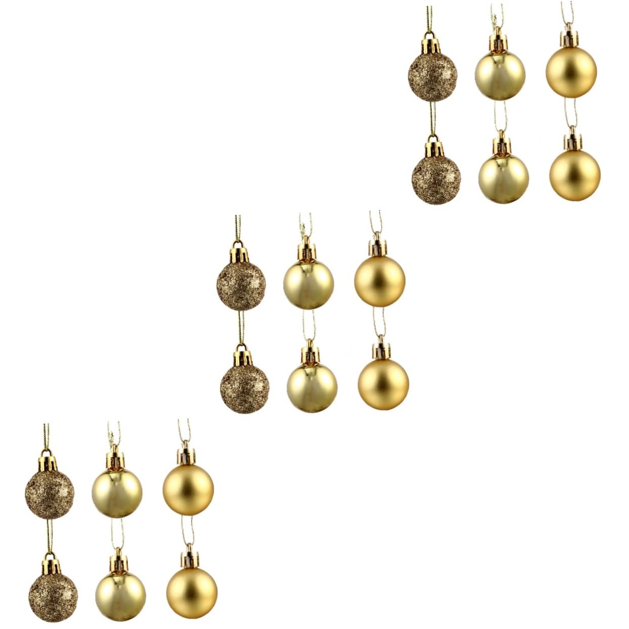 Ciieeo 3 Juegos Elegantes De Adornos Decorativos para Árbol De Navidad Colgantes para Decoración Festiva 48 Piezas X 3
