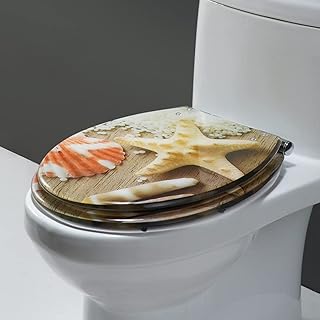 MLHDZ Asiento de inodoro alargado de cierre suave, tapa de inodoro con patrón de mármol resistente con parachoques antideslizantes, fácil instalación, color negro