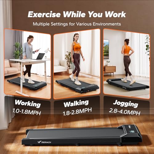 MERACH Walking Pad, Under Desk Treadmill, Portable Mini Treadmills for Home, Seamless One-Piece Molding Design, 265LBS Walkpad with Remote Control, APP, LED Display - Image 4