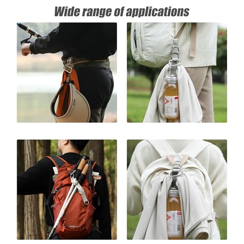 Image of Veki Add a Bag Luggage Straps Jacket Gripper, Baggage Suitcase Belts Travel Accessories, Travel Belt with Buckle Adjustable Baggage, Provide Hat Clip, Make Your Hands Free, Carry on Bag (Grey)