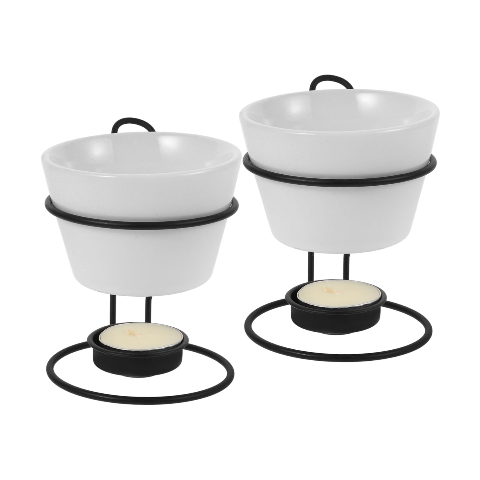 CIYODO Versatile Butter Cheese Ceramic Warmer Melting Pot Set Portable Quick Heat Easy to Clean