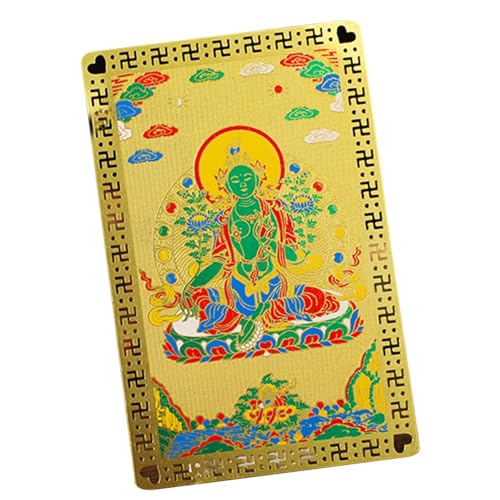 中国の富の神カード、富の神ゴールド カード - 富の神カード 中国風水 | 財布の装飾カードの幸運のお守りは、友人、同僚の富と幸運を象徴します。