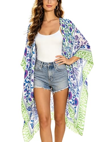 Image of Breezy Lane Kimonos for Women Swimsuit Coverups Beach Cover Up Swimwear Cardigan Summer
