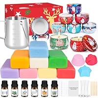 Kerzen Selber Machen Set,DIY Kerzenherstellung Kit,Duftkerze Geschenke Set mit 500g Bienenwachs,Kerzen Schmelztopf,9 Kerzendosen,6 Duftöl,3 Silikonformen,100Candle Wicks ,Rührlöffel,Dochthalter