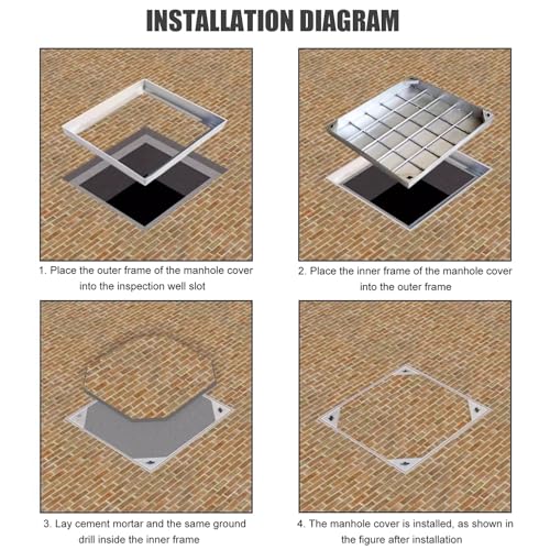 Couvercle de regard de pavage encastré pour éliminer les plaques de sol visibles - 7