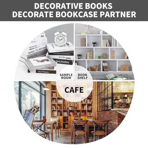 YSOOUA 4 Stück Deko Bücher für Heimdekor Dekorative Bücher Dekobücher Faltbare Gefälschte Bücher Kartonschachtel nur Gefälschte Bücher Display Bücher für Couchtisch Regale Dekobücher für Büro (A)