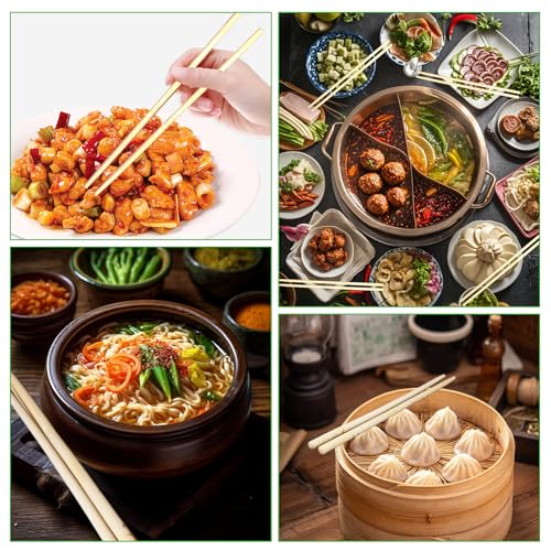 1000 Pairs Disposable Bamboo Chopsticks Bulk, 19 cm Individually Wrapped Clear Sleeves Chopstick, Wooden Chinese Chop Sticks for Noodles, Sushi, Asian Food - Image 5