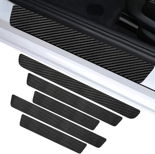 Rear Cargo Sill - 2023+ Subaru Solterra 4 WANGAODASHUN 5 Pieces Car Door Sill Protector Plates for Subaru Crosstrek 2024 2025, Rear Trunk Bumper Strip Entry Guard Auto Exterior Accessories