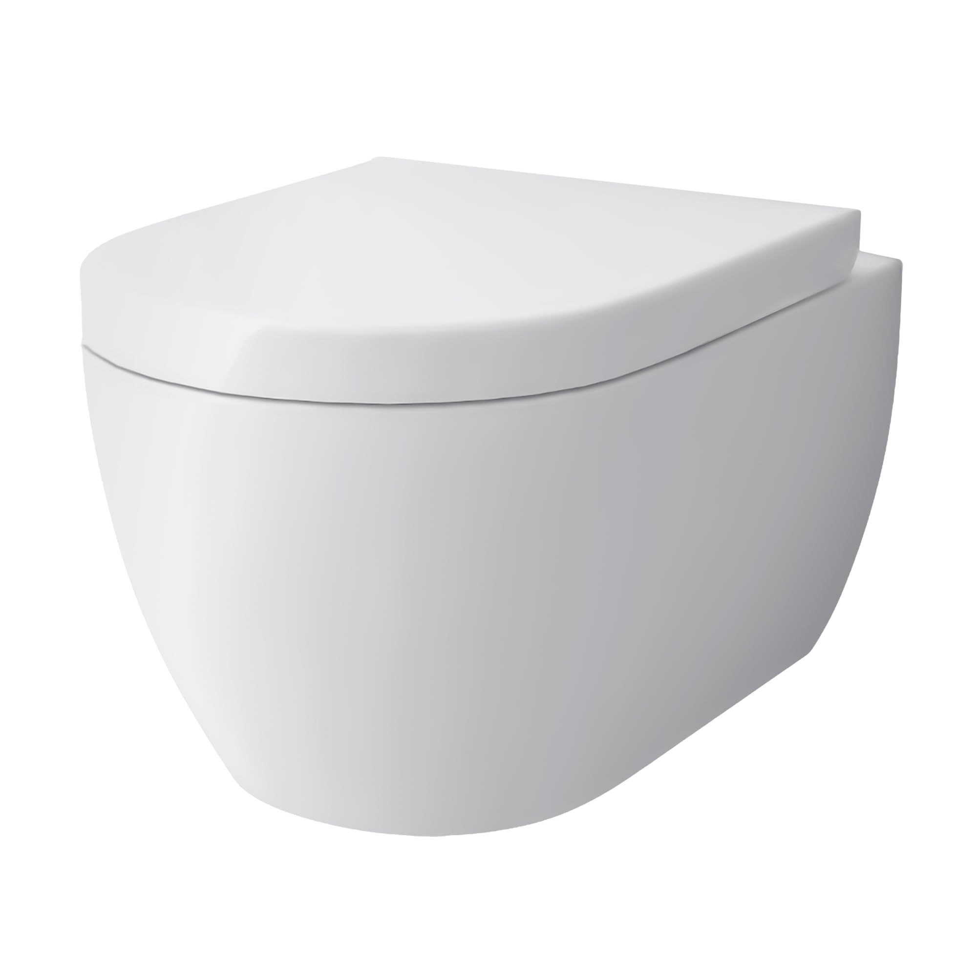 Alpenberger Inodoro colgante con función bidé integrada, 2 en 1, con tapa de inodoro de duroplast, cierre suave, de cerámica, para baño y aseo de invitados de pared, de Taharet