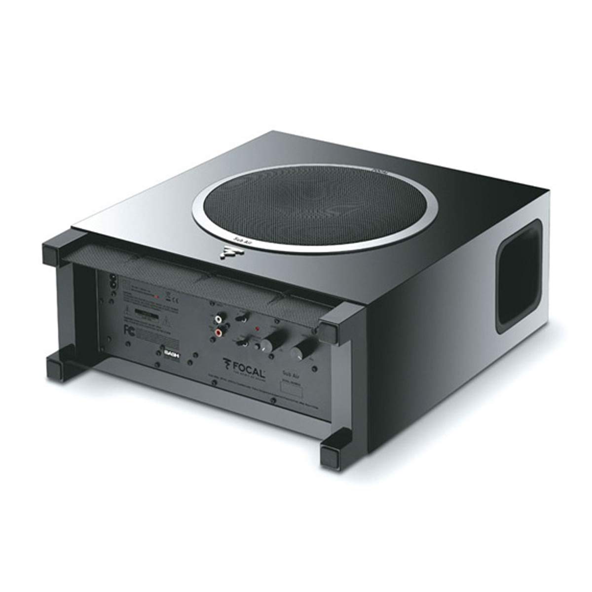 Focal Sub Air Subwoofer (High-Gloss-Optik, Funkverbindung, an der Wand montierbar) schwarz