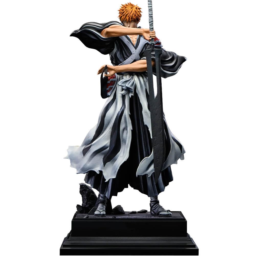 Kurosaki Ichigo - Statuetta Anime Battle Edition, modello Kurosaki Ichigo, in PVC, con base e spada, da collezione, 32 cm