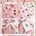Christmas Gift Bags: 4pcs Big Pink Luxury Glitter Sequin Velvet Plush Presents Drawstring Pouches, Stretch Reusable Party Favor Wrapping Sacks for Xmas Candy Festive Wedding Supplies(15.7'' x 11.8'')