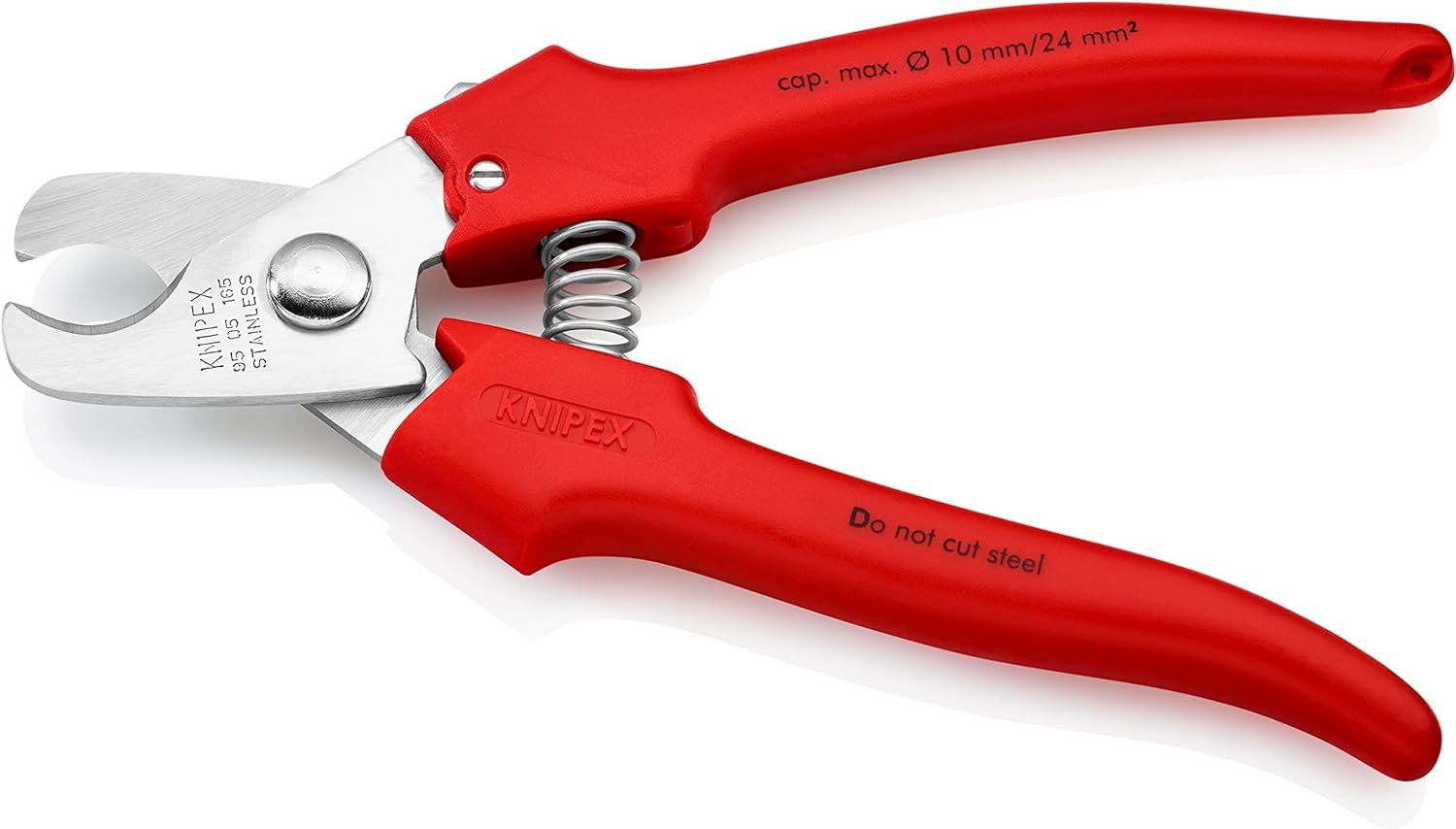 KNIPEX Cesoia per cavi manici rivestiti in resina termoplastica 165 mm 95 05 165 SB