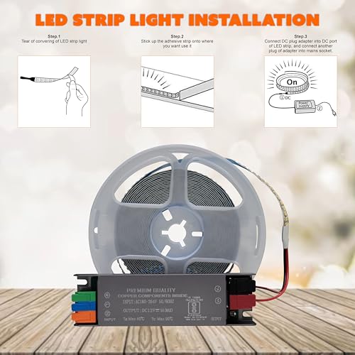 Image of Forus 5 Meter (5M) 10MM Green LED Strip Light, 240 LEDs /M Plug & Play Flexible Lighting for Home Decor, False Ceiling, Pooja Room, Living Room, Kitchen, Mirror, Stairs, 2-Year Warranty