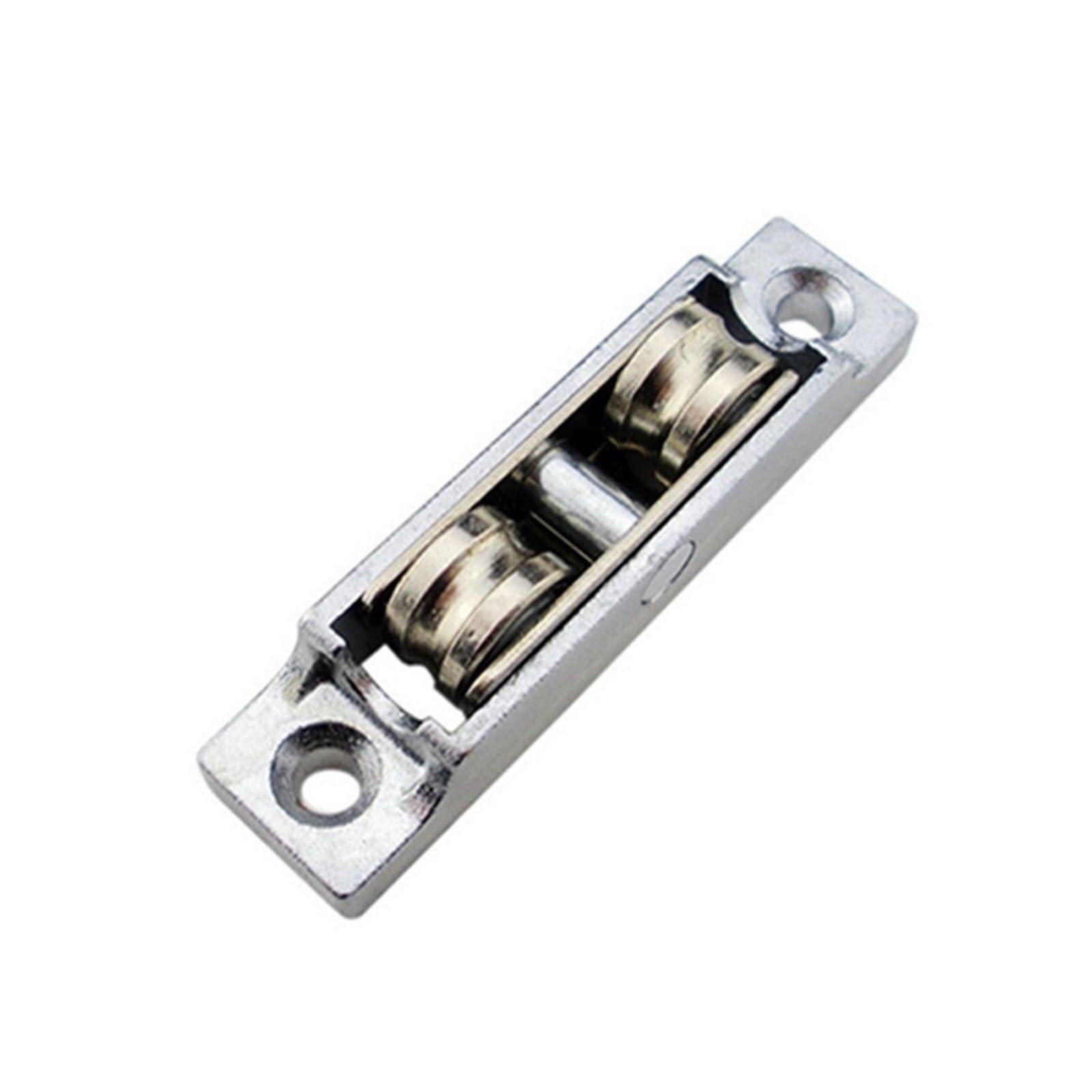 Wangshaowei Color 1 Shower Door Rollers 2Pcs Stainless Steel Window Pulley Slot Wheels Silent Copper U Groove Track Door Roller Casters(Color 1)